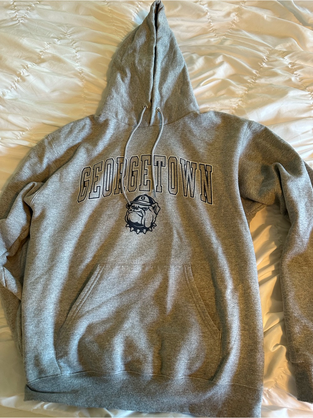 Champion Georgetown Gray Hoodie with Mascot Logo